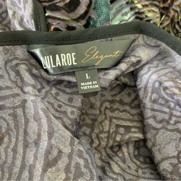 NWT Lularoe Elegant Stella Bolero Velvet Burnout Jacket Open Front Paisley - Picture 3 of 15